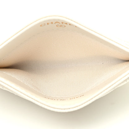 Chanel Caviar Quilted Card Holder White 5 of 9