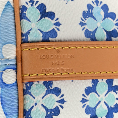 Louis Vuitton Monogram Tiles By The Pool Speedy Bandouliere 25 Lagoon Blue 6 of 9