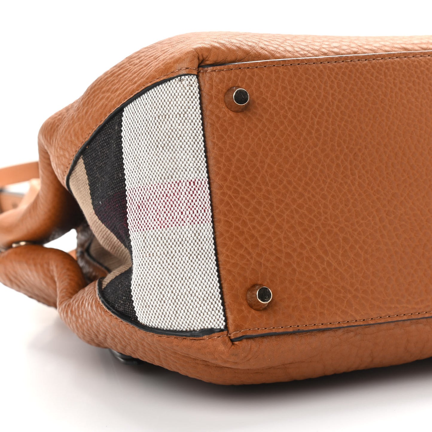 Grainy Calfskin House Check Small Maidstone Saddle Brown