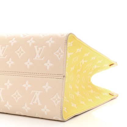 Louis Vuitton Empreinte Monogram Spring In The City Onthego MM Beige Pink Yellow 9 of 9