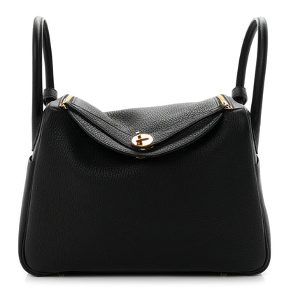 Hermes Taurillon Clemence Lindy 30 Black 1 of 11
