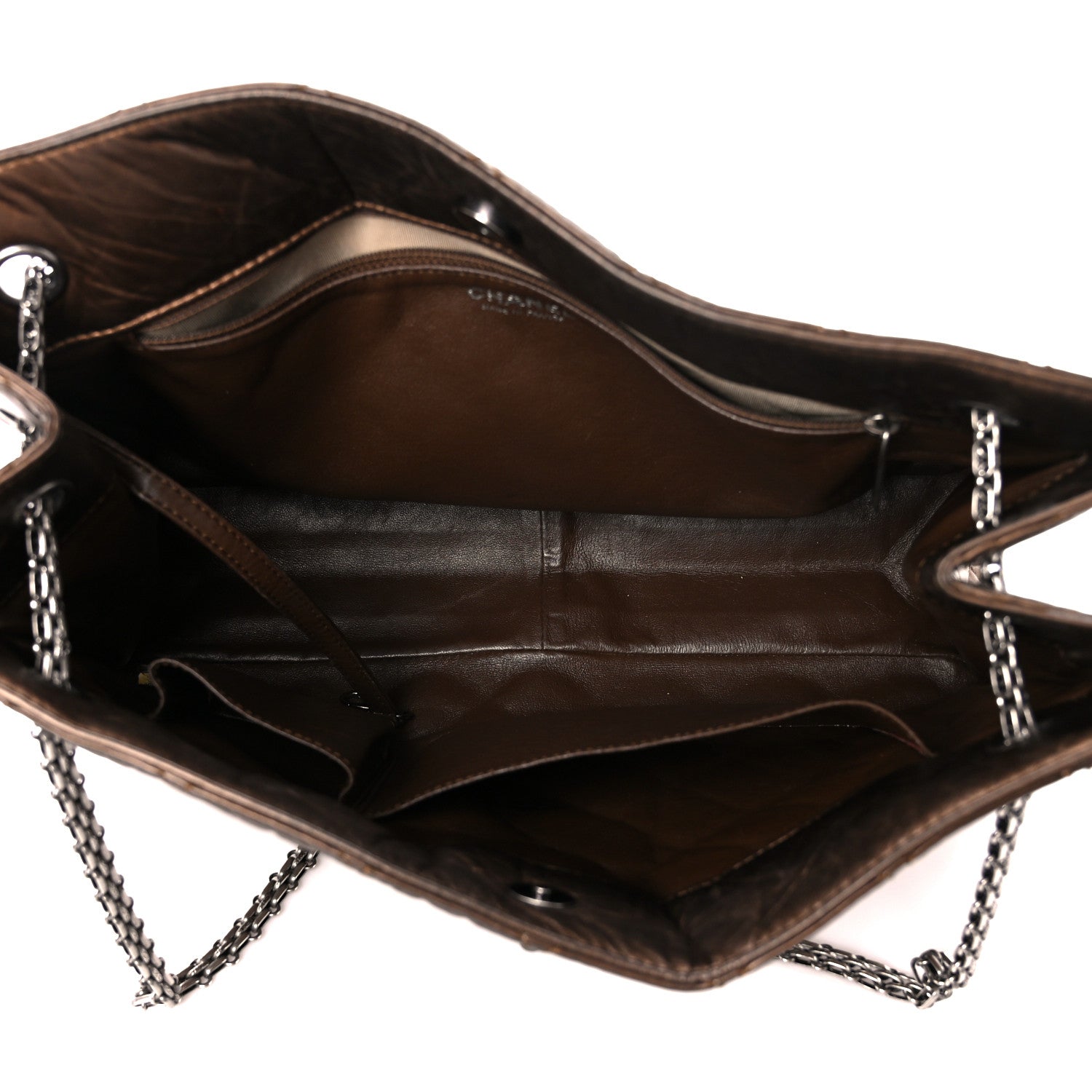 Chanel Aged Calfskin Reissue 2.55 Tote Bronze 5 of 11