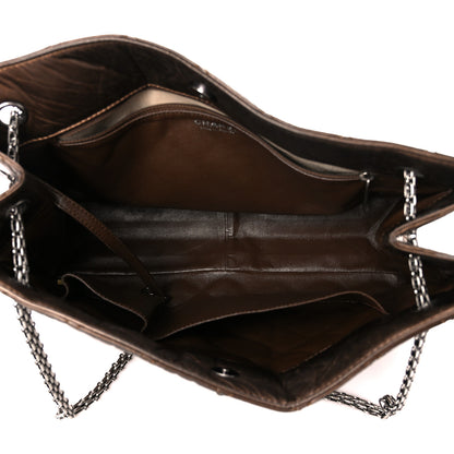 Chanel Aged Calfskin Reissue 2.55 Tote Bronze 5 of 11