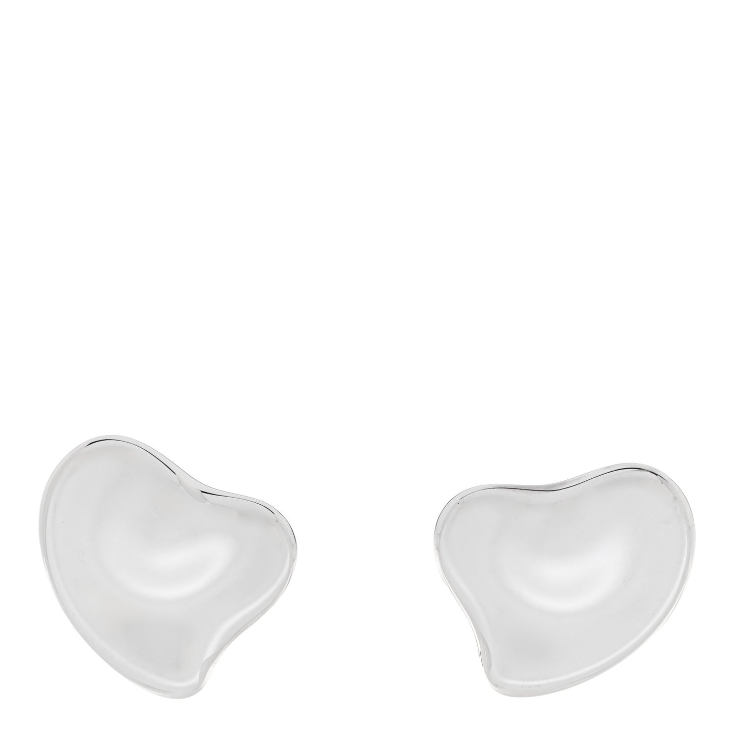 Sterling Silver 25mm Elsa Peretti Full Heart Earrings