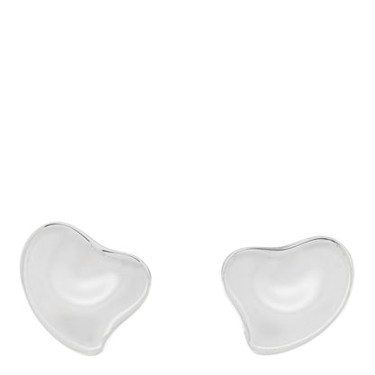 Tiffany Sterling Silver 25mm Elsa Peretti Full Heart Earrings 1 of 4