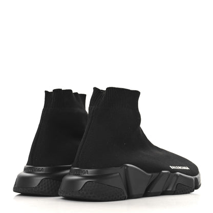 Balenciaga Neoprene Knit Womens Speed Sneakers 39 Black White 5 of 9