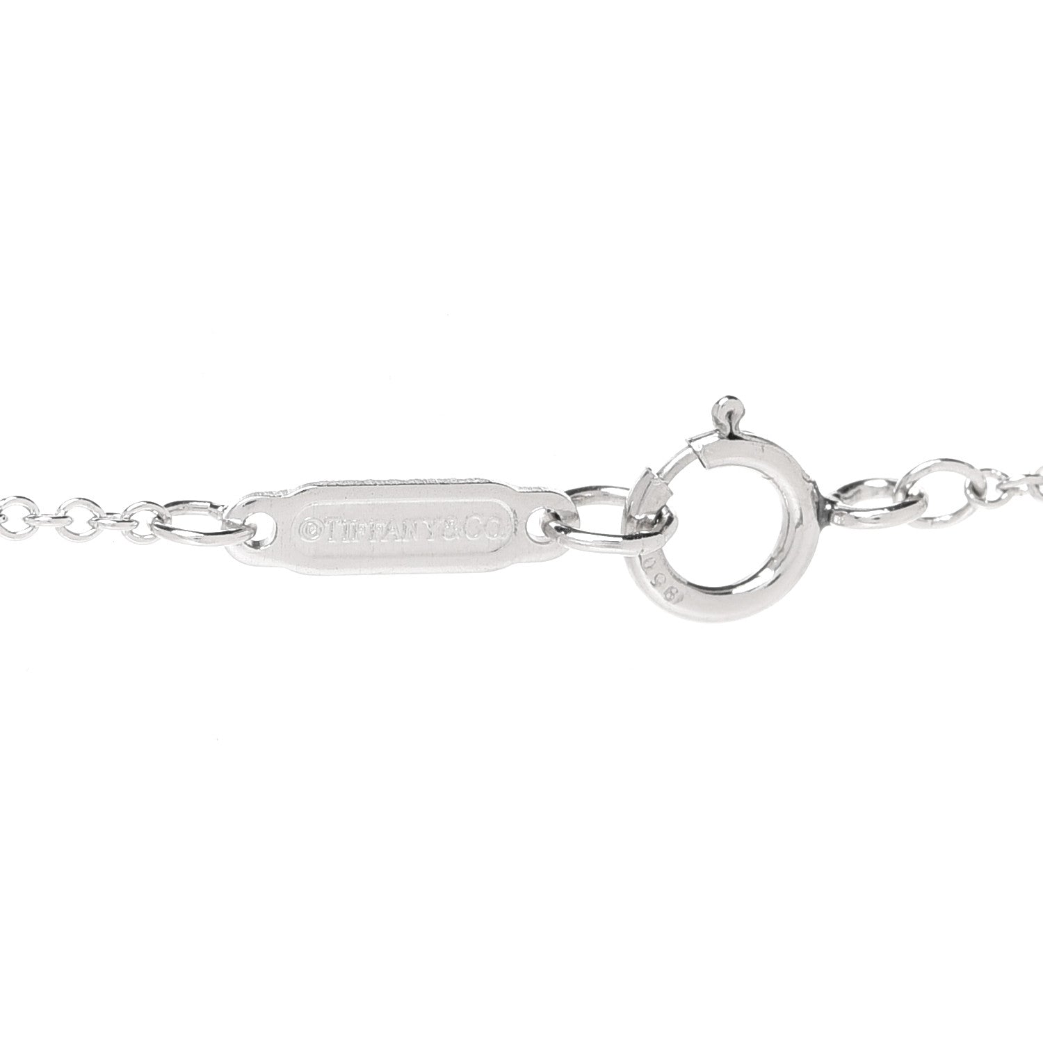 Tiffany Platinum Diamond Lace Drop Pendant Necklace 4 of 6