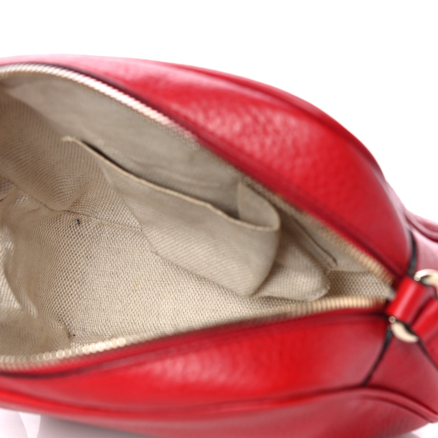 Gucci Pebbled Calfskin Small Soho Disco Bag Tabasco Red 5 of 24