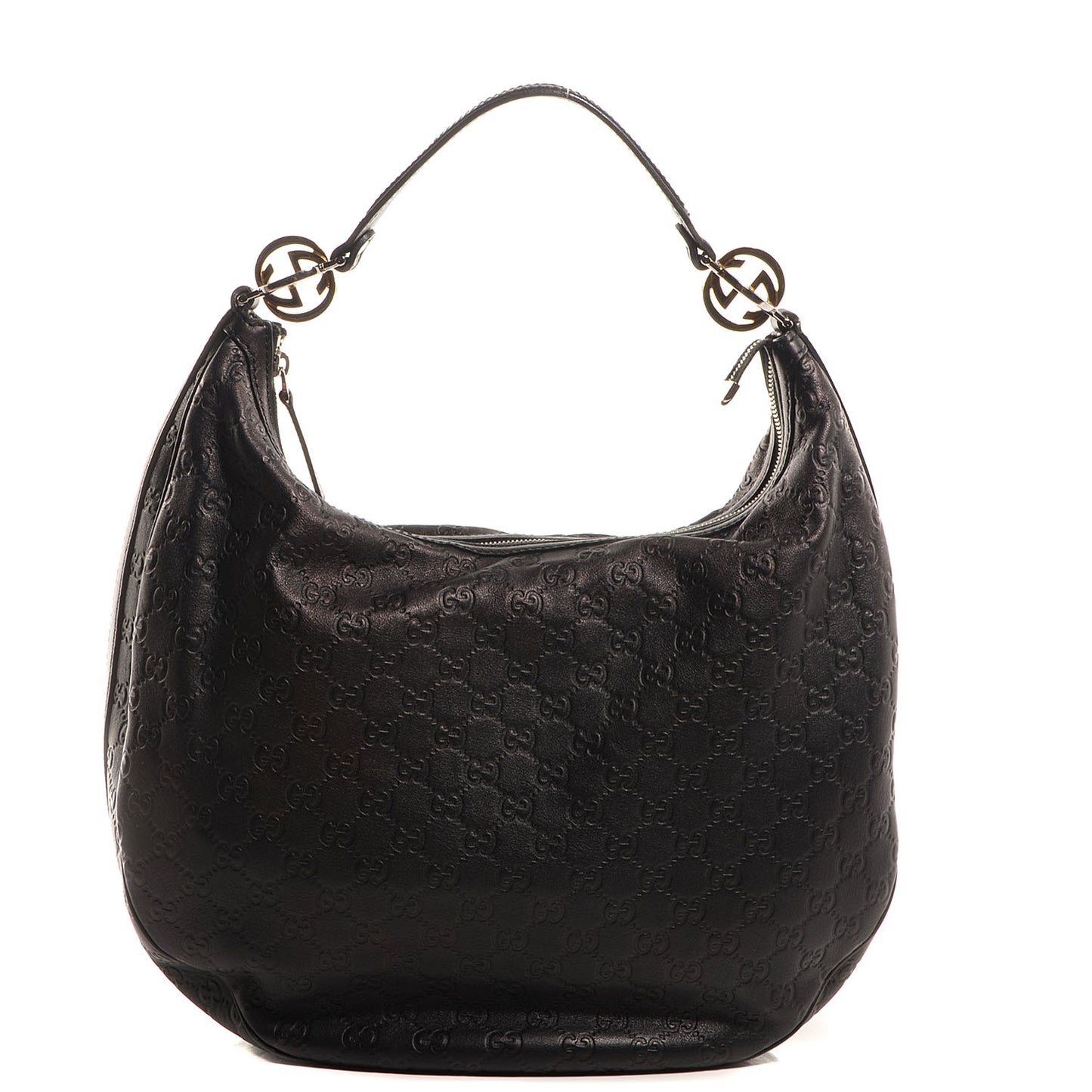 Guccissima GG Twins Large Hobo Black