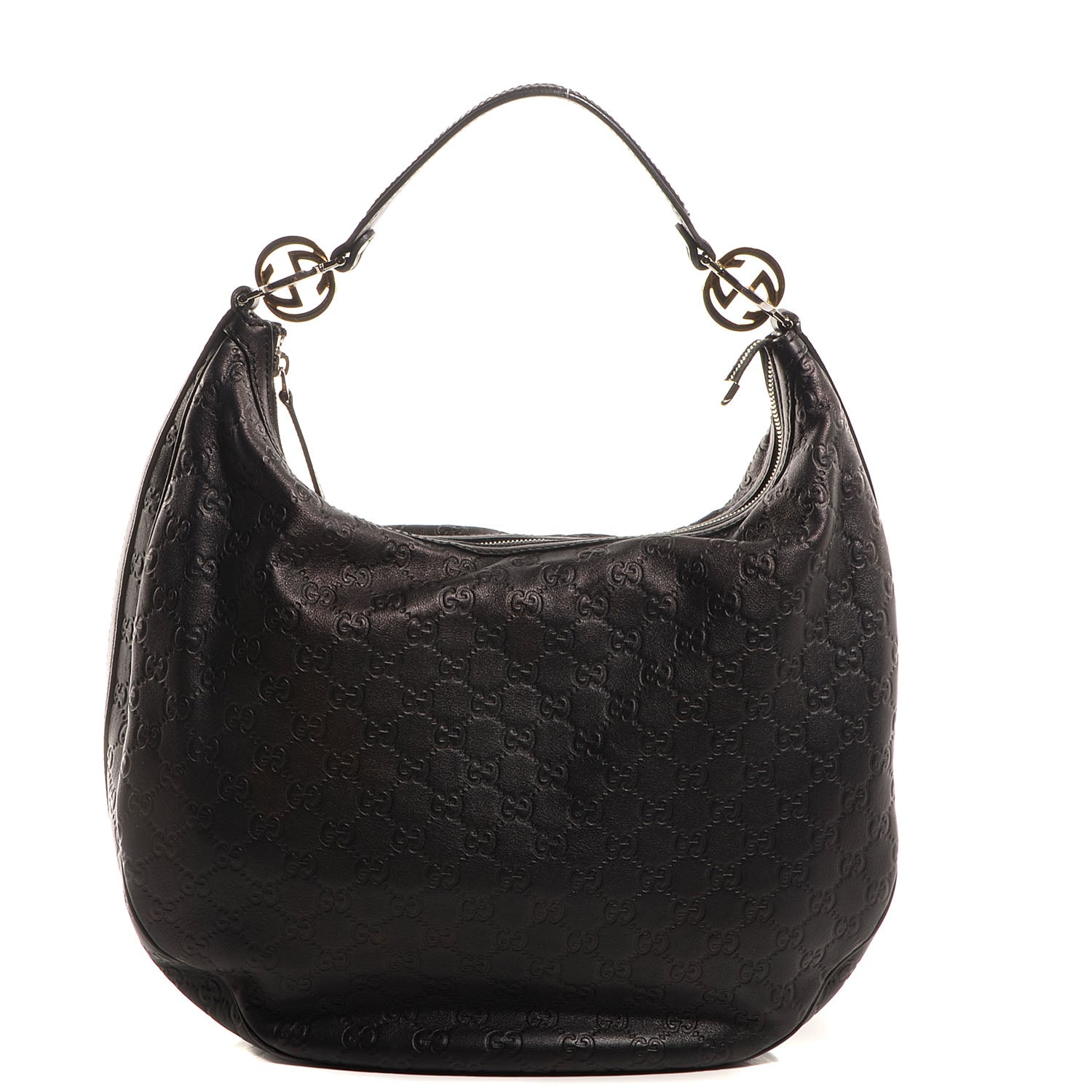 Gucci Guccissima GG Twins Large Hobo Black 1 of 7