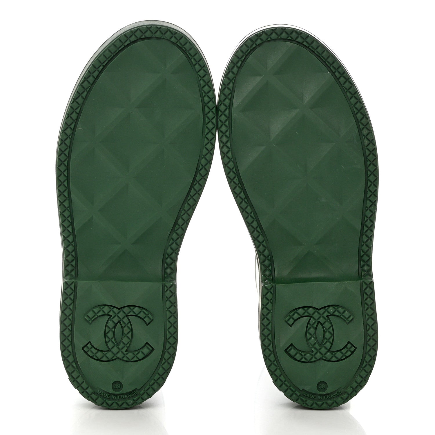 Chanel Caoutchouk CC High Boots 39 Dark Green 5 of 8