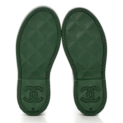 Chanel Caoutchouk CC High Boots 39 Dark Green 5 of 8