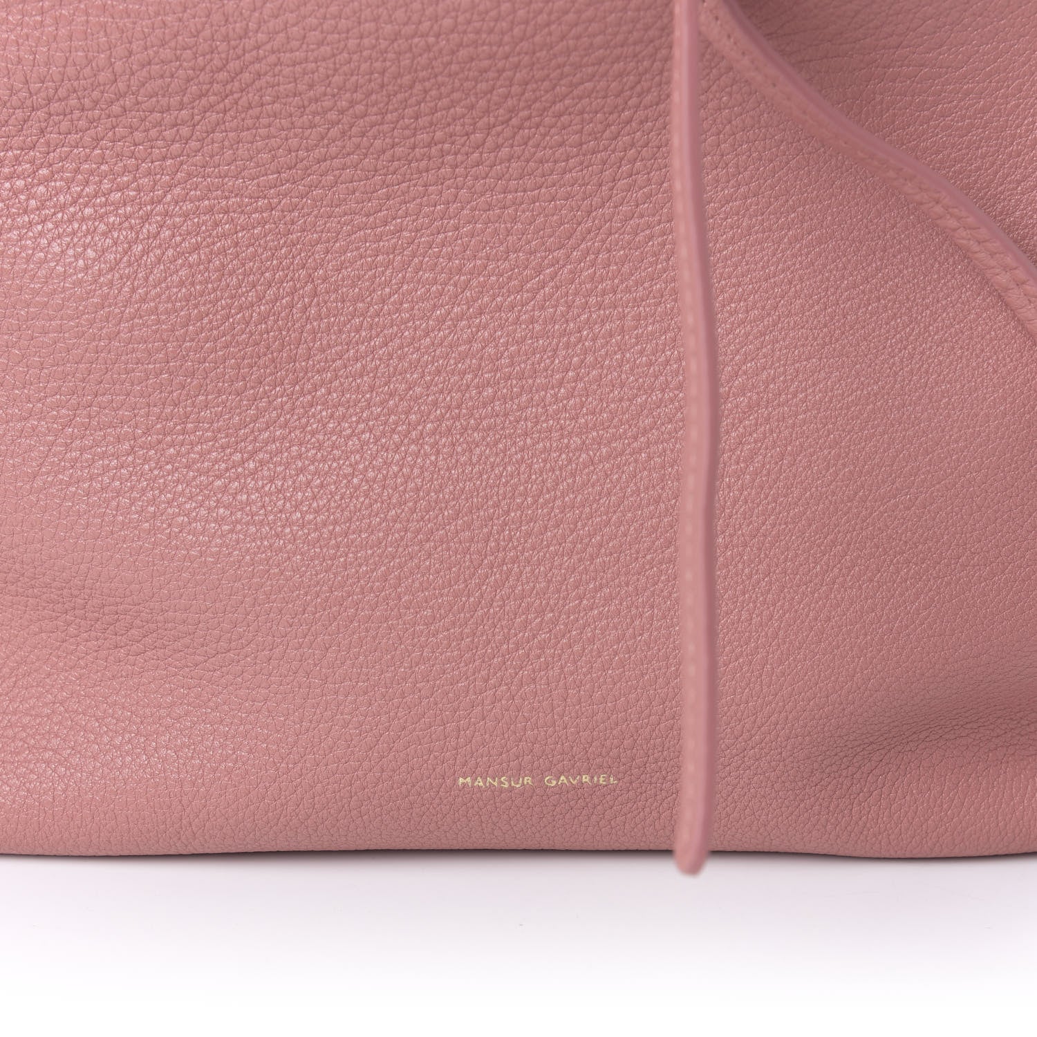 Mansur Gavriel Tumbled Calfskin Backpack Bag Blush 7 of 7