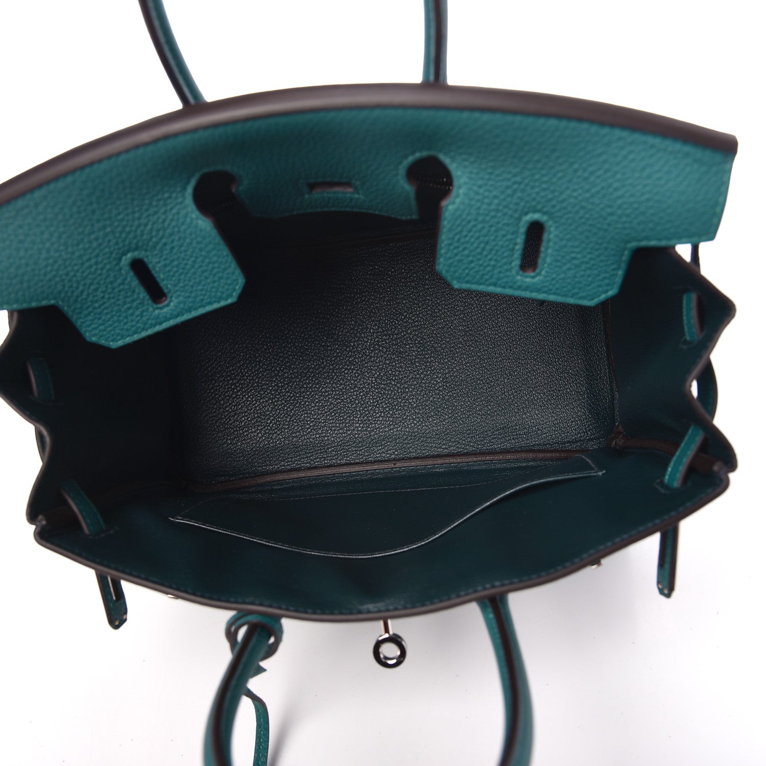 Hermes Togo Verso Birkin 25 Vert Bosphore Bleu Ocean 5 of 8