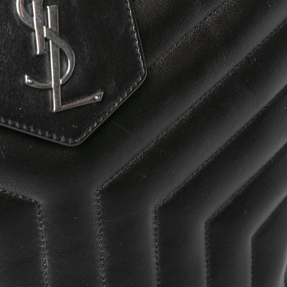 Saint Laurent Calfskin Y Quilted Monogram Large Loulou Shopper Black 11 of 12