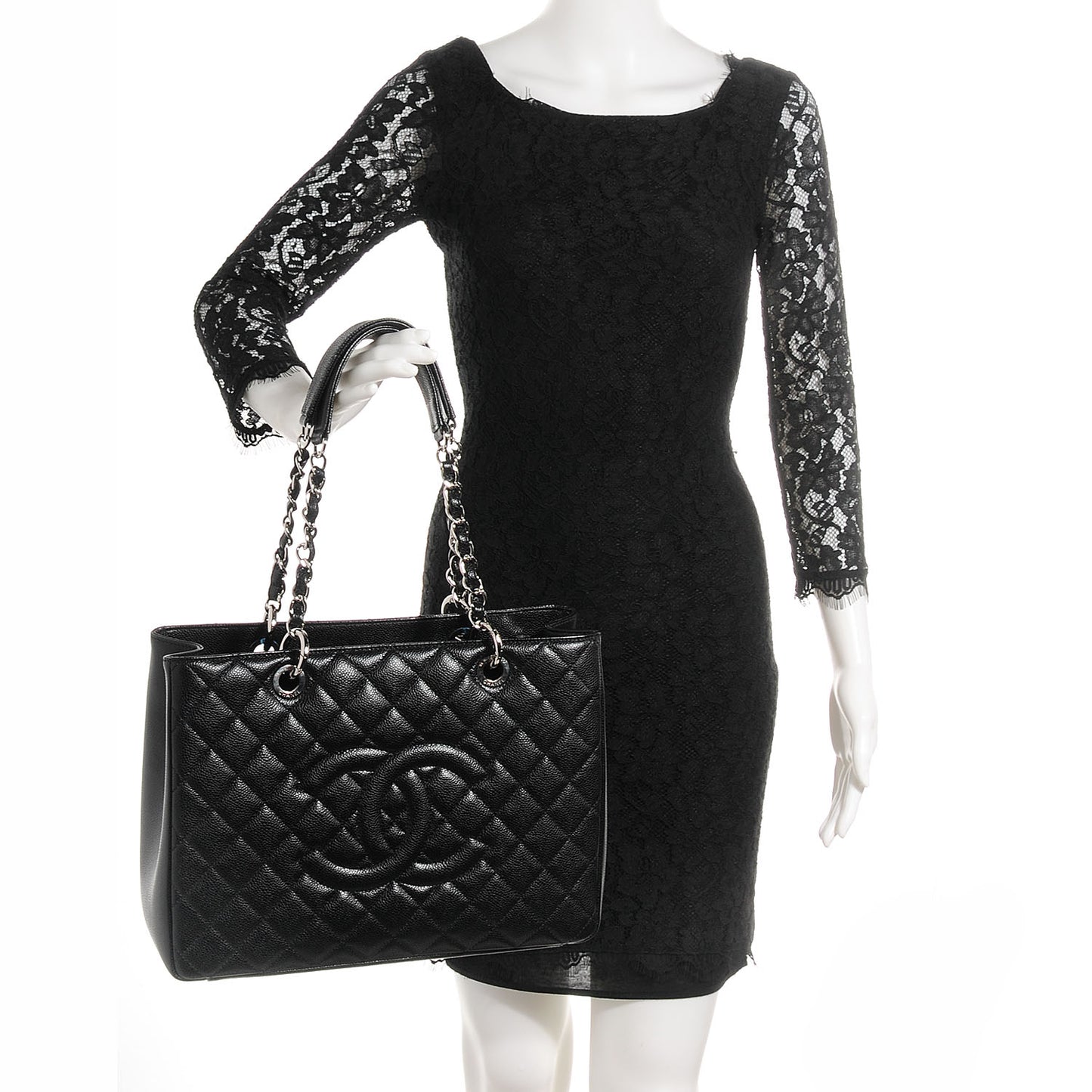Caviar Grand Shopping Tote GST Black