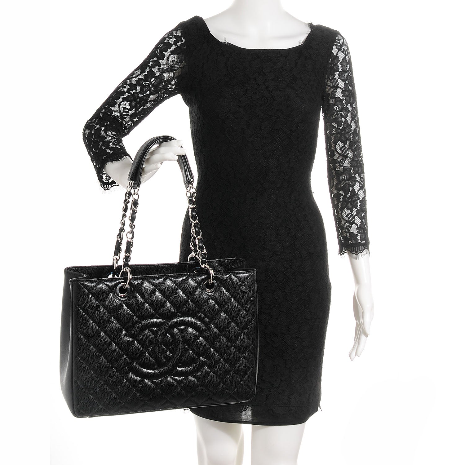 Chanel Caviar Grand Shopping Tote GST Black 2 of 7