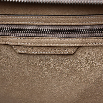Celine Drummed Calfskin Mini Luggage Dune 6 of 13