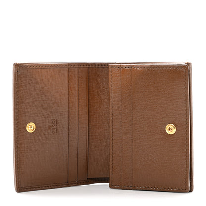 Gucci GG Supreme Monogram Horsebit 1955 Card Case Wallet Beige Ebony Brown Sugar 5 of 7