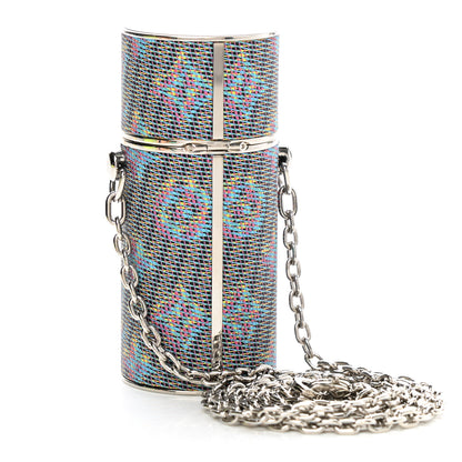 Louis Vuitton Monogram LV Pop Chain Lipstick Case Blue 2 of 5