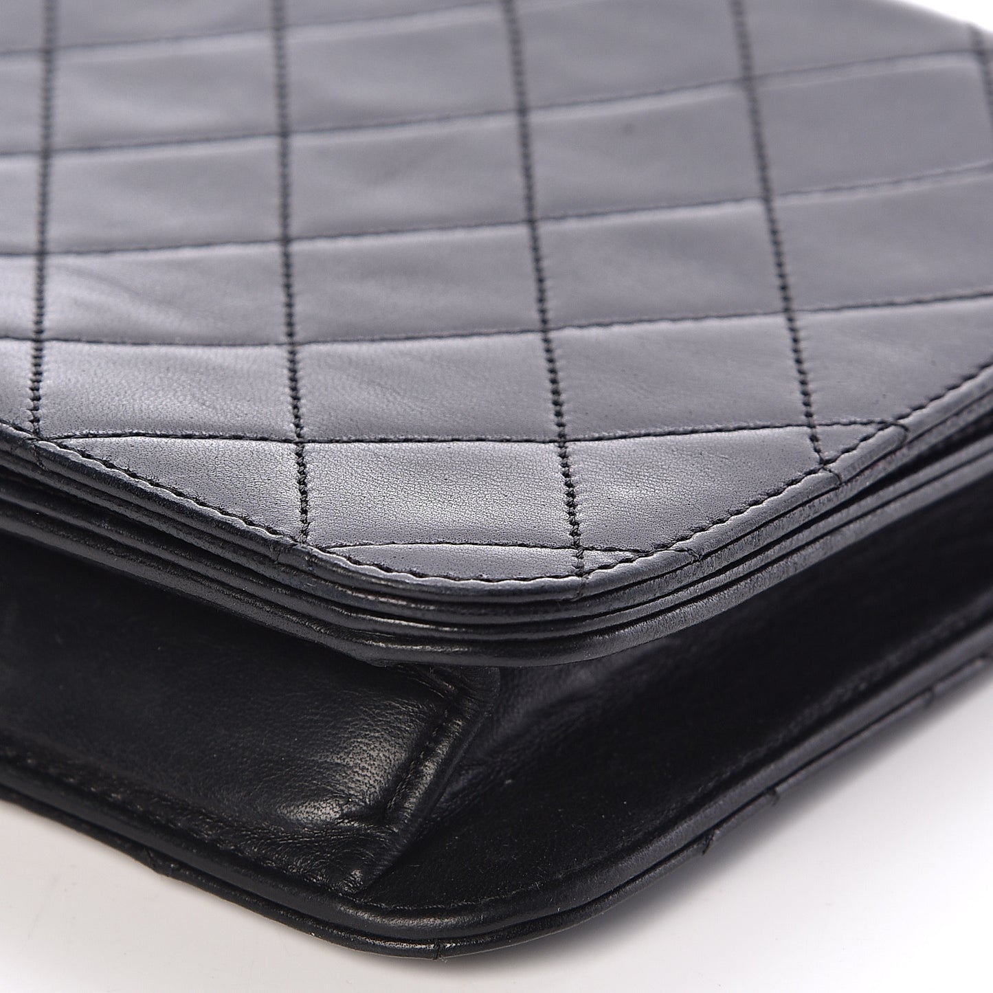 Lambskin Quilted Small Single Flap Bag Black