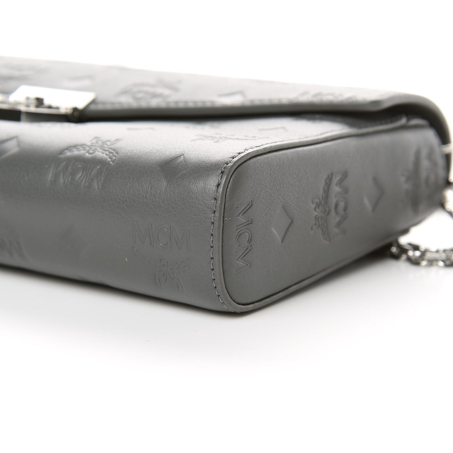 Calfskin Ottomar Monogram Medium Millie Crossbody Bag Charcoal