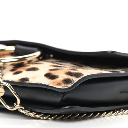 Chloe Calfskin Pony Hair Leopard Print Small Faye Shoulder Bag Abstract White 8 of 8