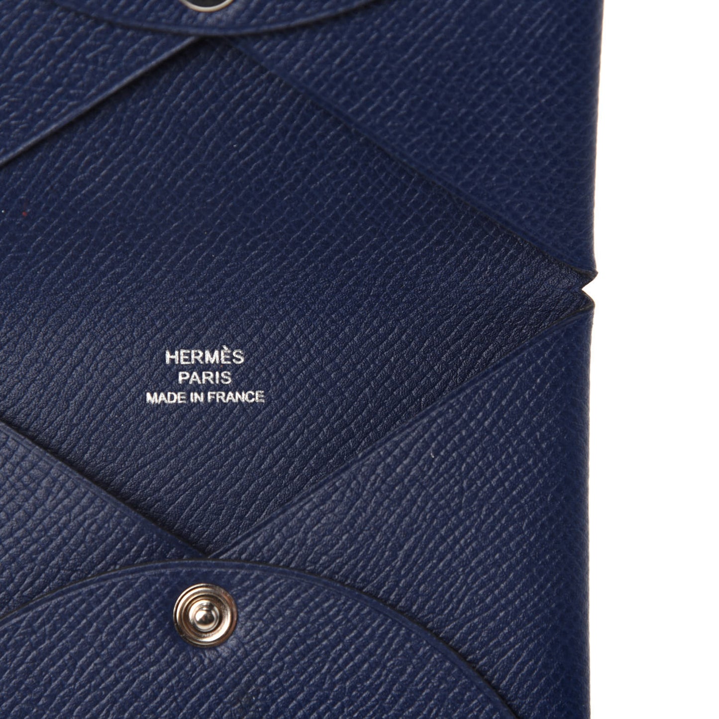 Epsom Calvi Card Case Bleu Saphir