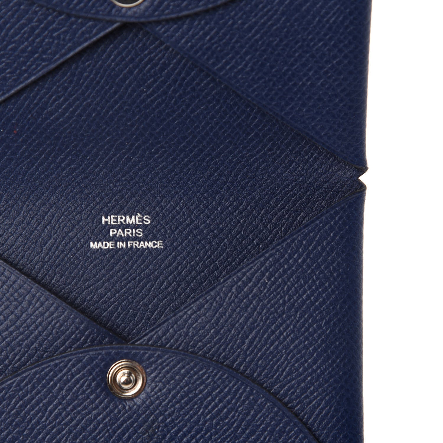 Hermes Epsom Calvi Card Case Bleu Saphir 6 of 7