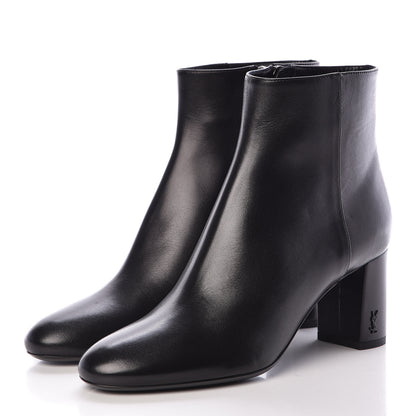 Saint Laurent Nappa Loulou Ankle Zip Boot 37.5 Black 3 of 10