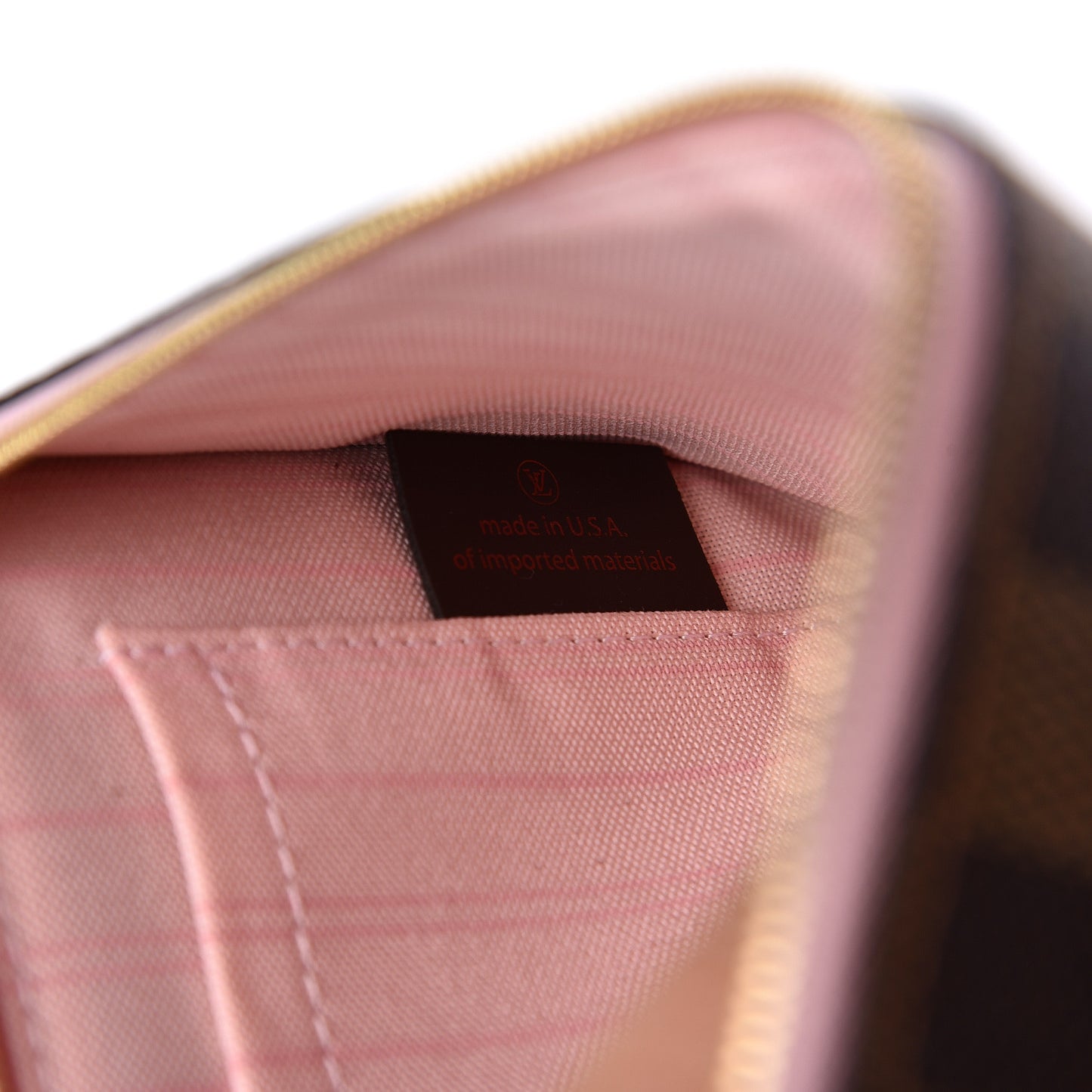 Damier Ebene Neverfull MM GM Pochette Rose Ballerine