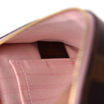 Louis Vuitton Damier Ebene Neverfull MM GM Pochette Rose Ballerine 7 of 8