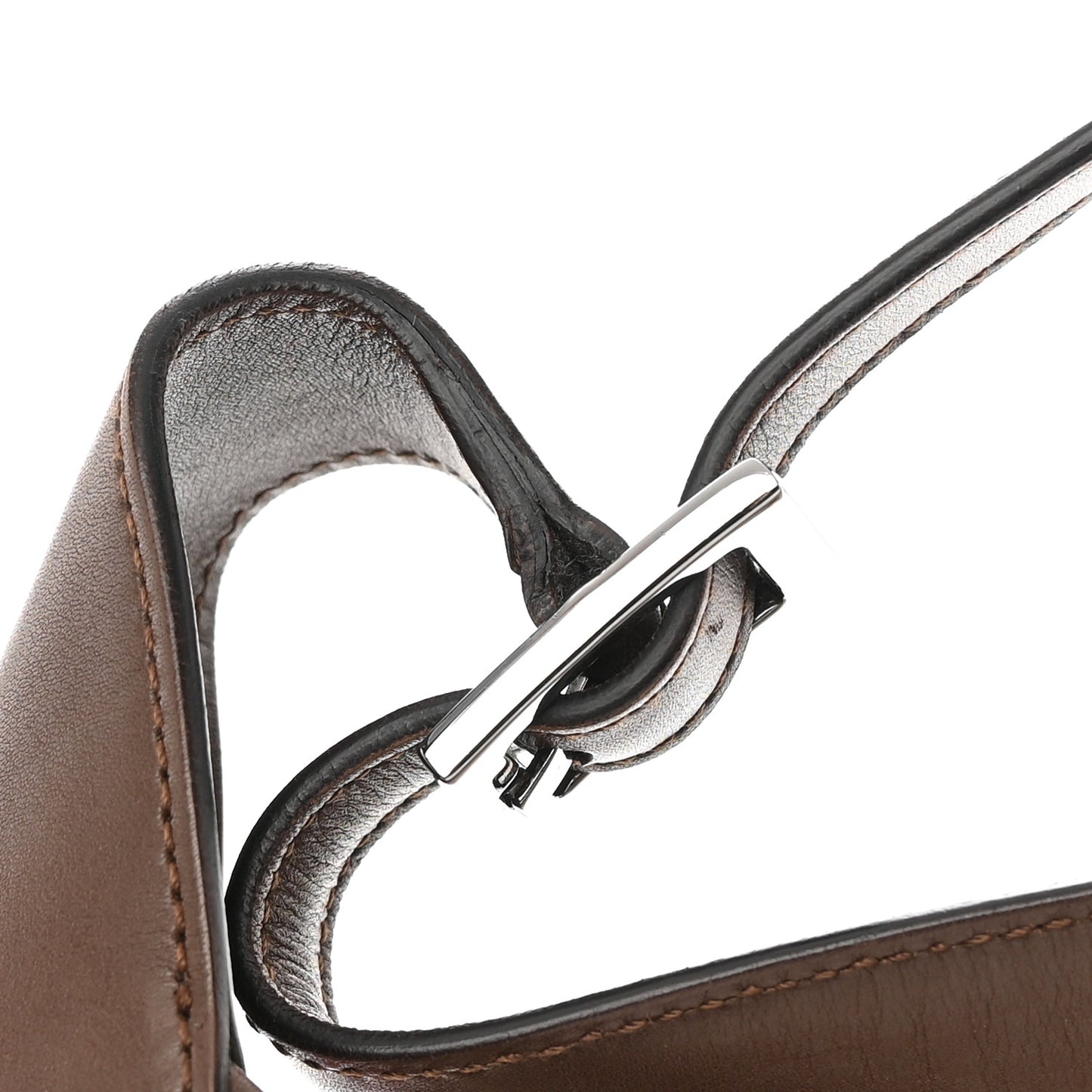 Monogram Lobster Clasp Jackie O Hobo Brown