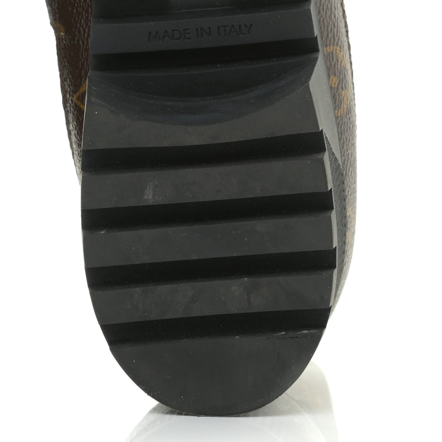 Suede Calfskin Monogram Laureate Platform Desert Boots 42 Black
