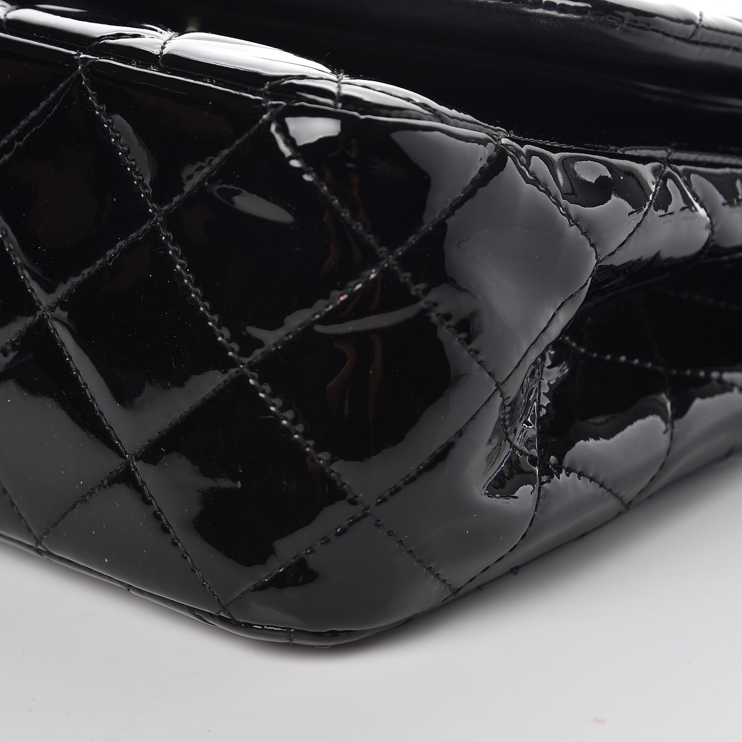 Chanel Patent Quilted Jumbo Double Flap Black 11 of 15