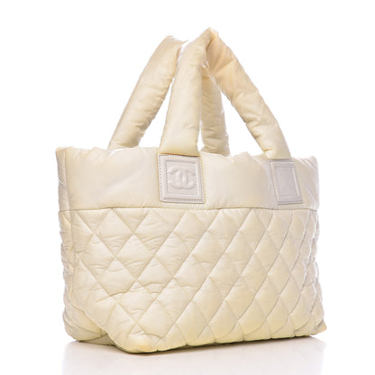 Chanel Nylon Quilted Small Coco Cocoon Reversible Tote White 3 of 13