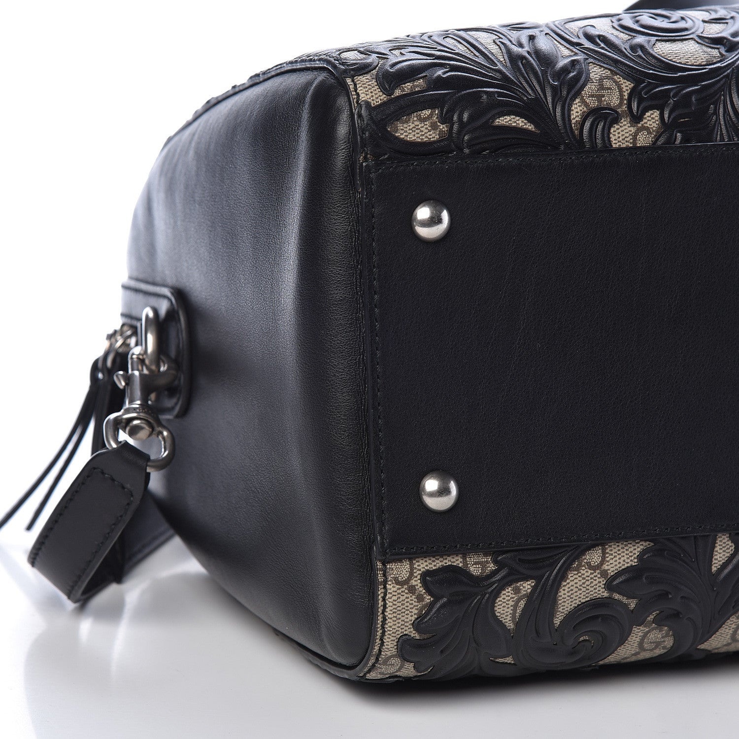 Gucci GG Supreme Monogram Arabesque Medium Boston Black 9 of 12