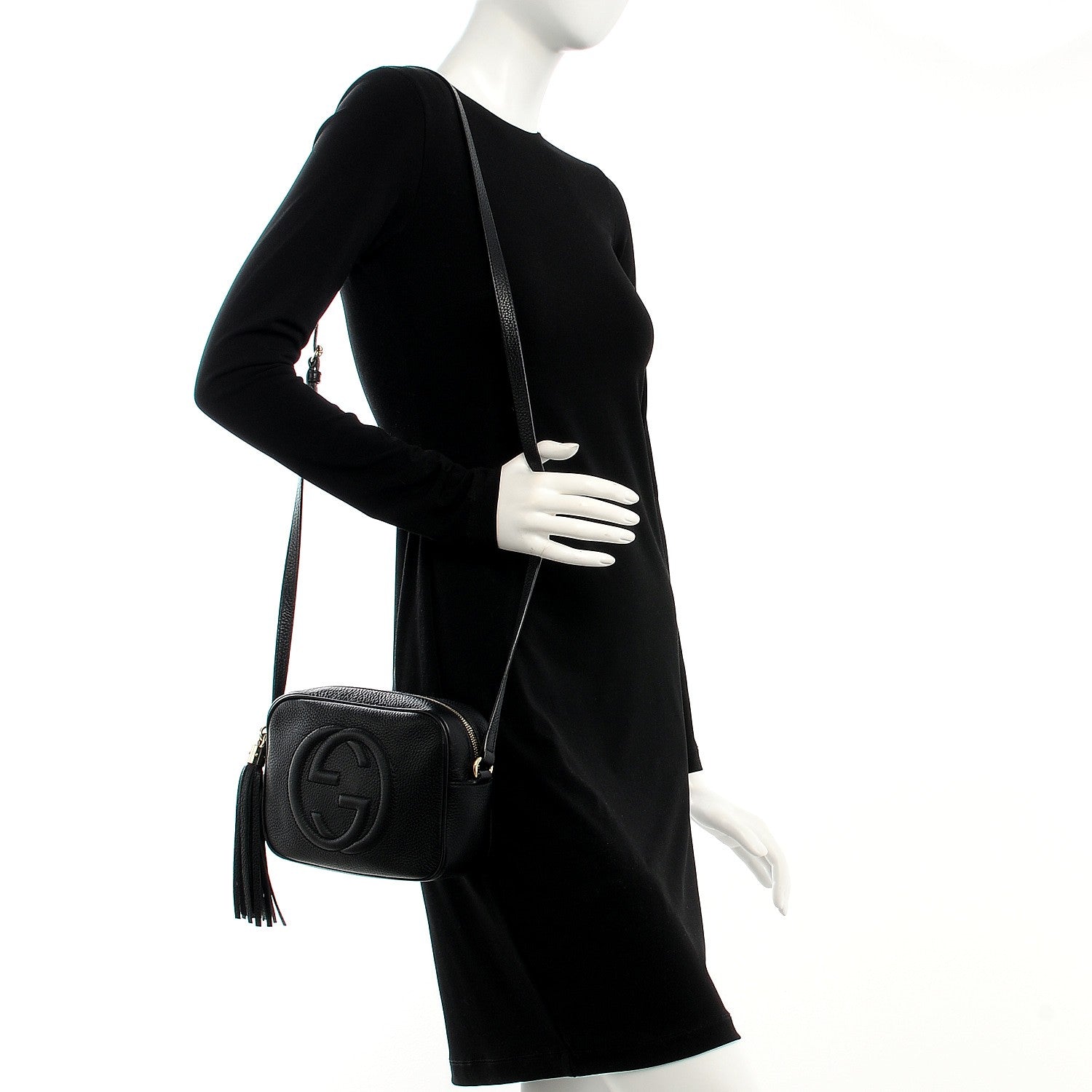 Gucci Pebbled Calfskin Small Soho Disco Bag Black 2 of 7