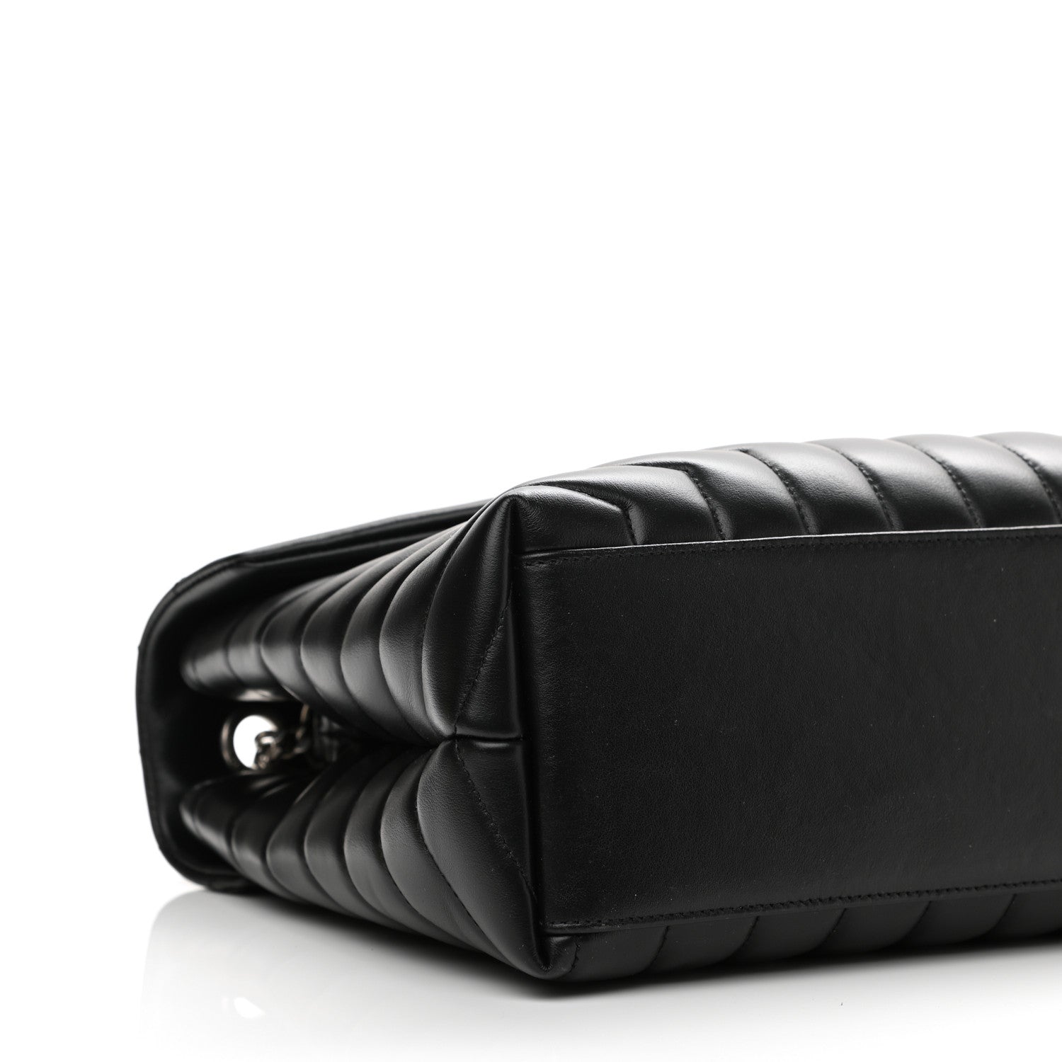 Saint Laurent Calfskin Y Quilted Monogram Medium Loulou Chain Satchel Black 9 of 10