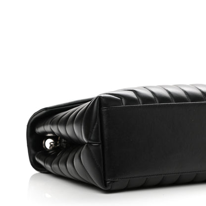 Saint Laurent Calfskin Y Quilted Monogram Medium Loulou Chain Satchel Black 9 of 10