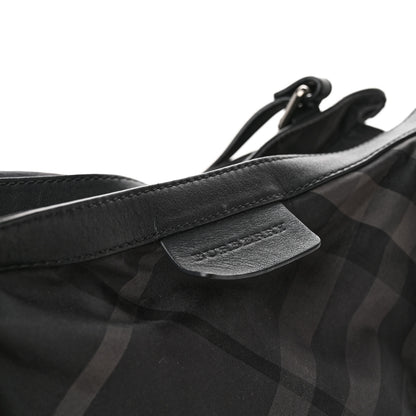 Burberry Nylon Check Small Buckleigh Packable Tote Charcoal 17 of 17