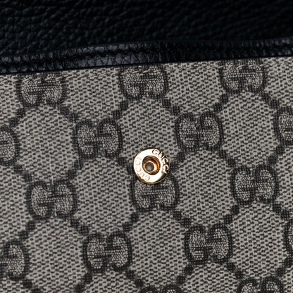 Gucci Dollar Calfskin GG Supreme Monogram Petite GG Marmont Wallet Chain Bag Black Beige Ebony 5 of 11
