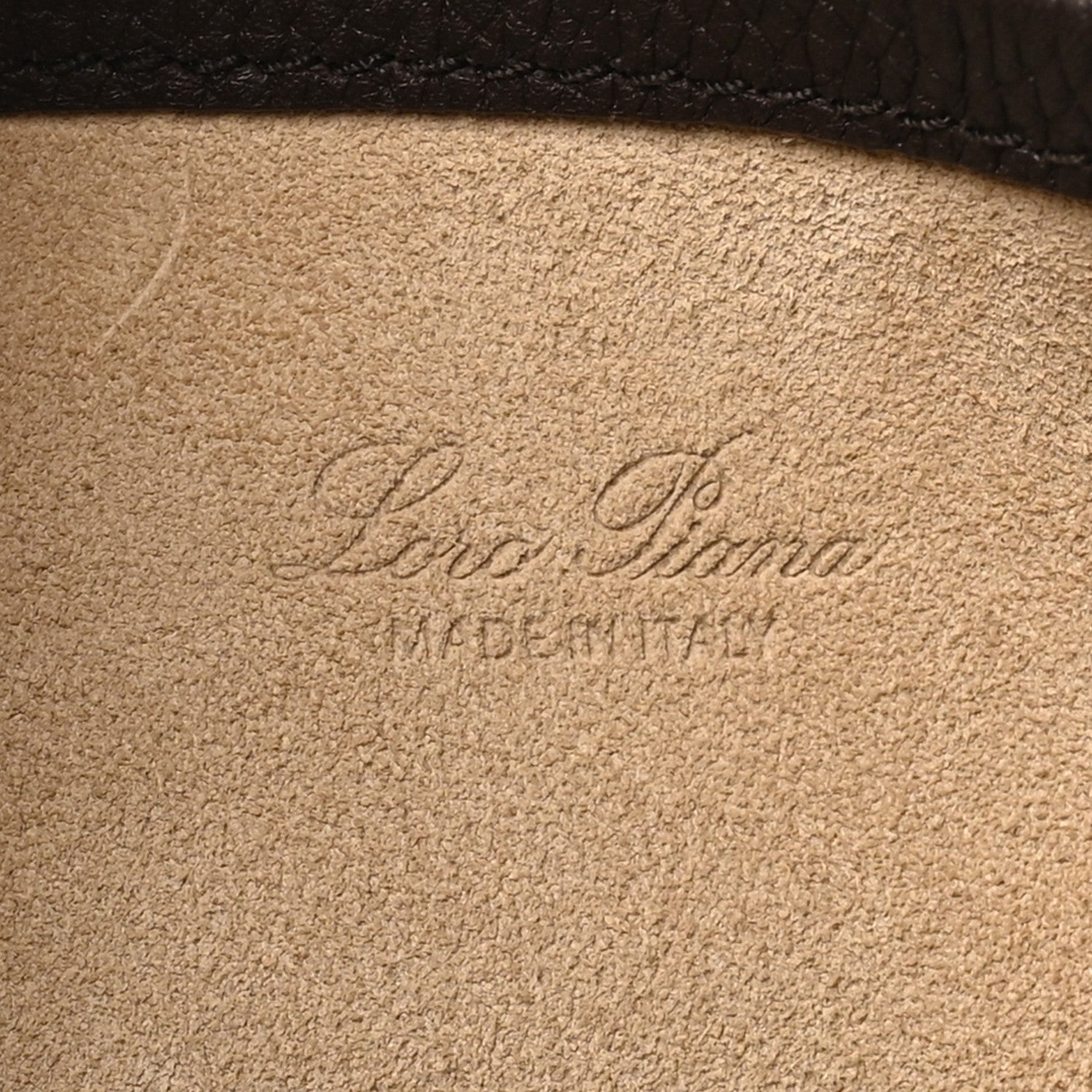 Loro Piana Grained Calfskin Small Bale Bag Dark Brown 8 of 10