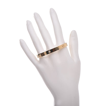 Cartier 18K Yellow Gold 1 Diamond LOVE Cuff Bracelet 16 2 of 4