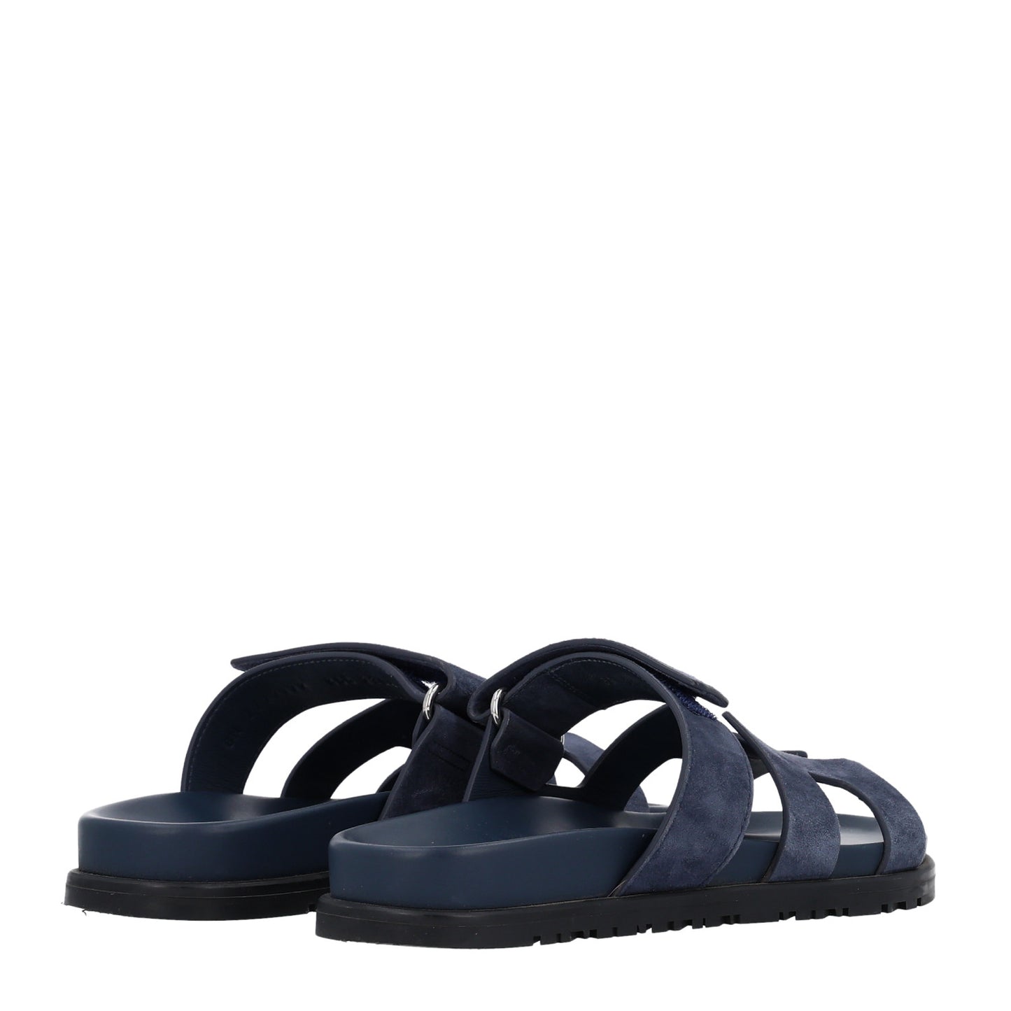 Suede Goatskin Womens Chypre Sandals 35.5 Bleu Celeste