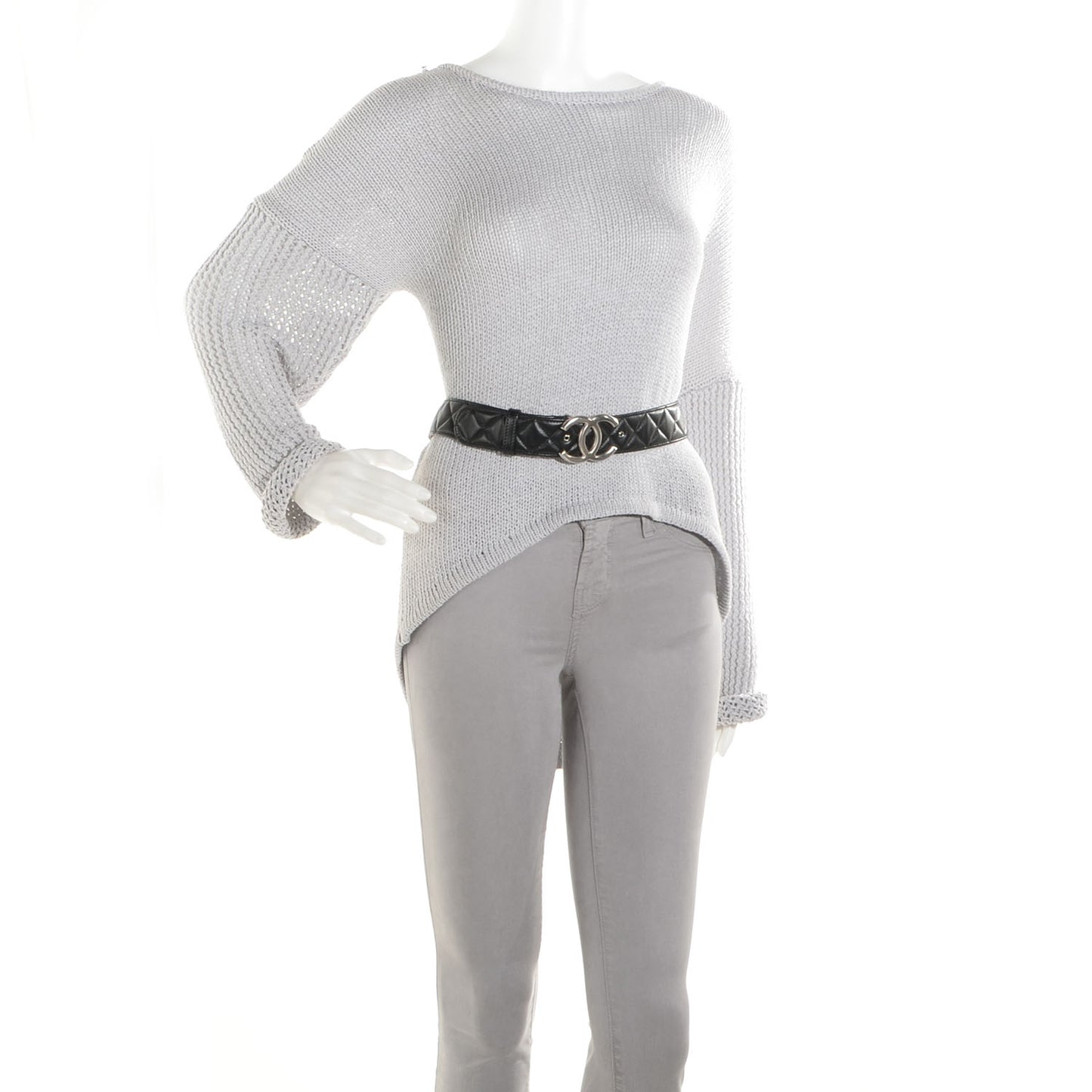 Lambskin Quilted CC Belt 105 42 Black