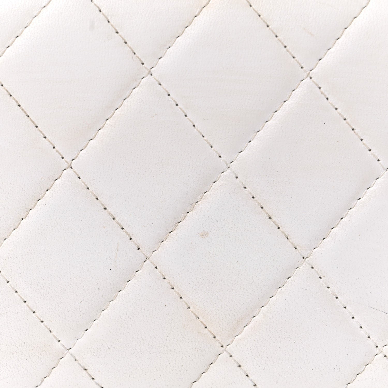 Chanel Lambskin Quilted Golden Plate Clutch With Chain White 17 of 20