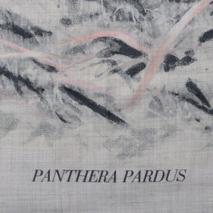 Hermes Cashmere Silk Panthera Pardus Shawl 140 Gris Chine Rose Ardoise 3 of 5