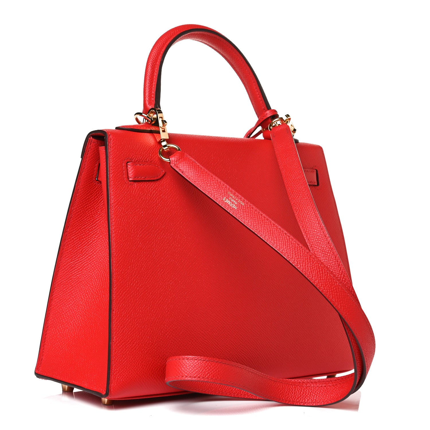 Hermes Epsom Kelly Sellier 25 Rouge De Coeur 2 of 16