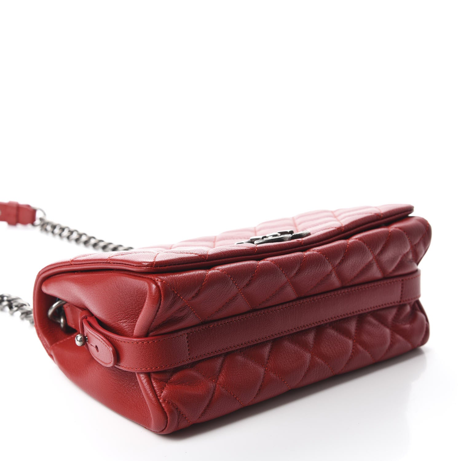 Chanel Goatskin Quilted Medium City Rock Flap Red 4 of 11